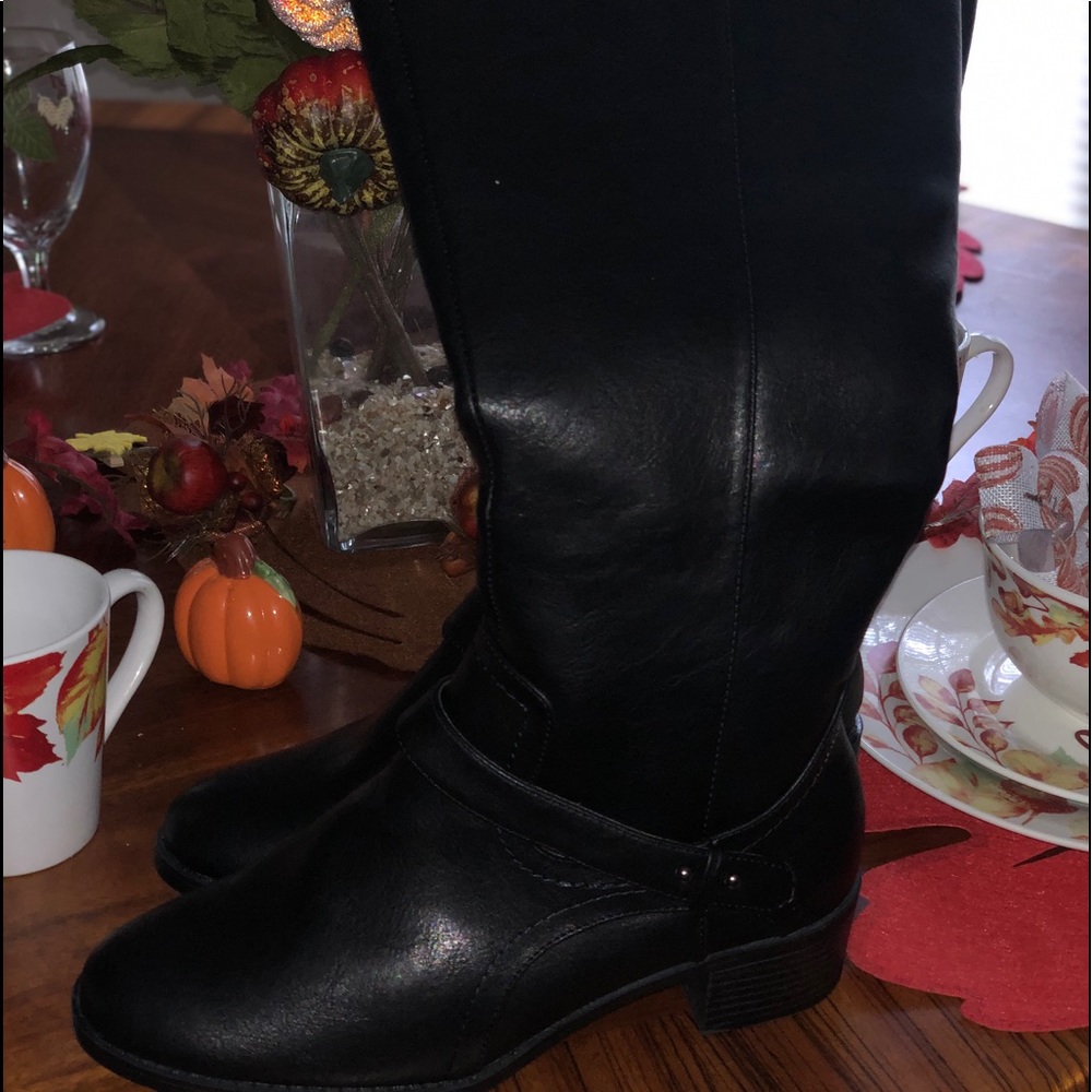 Easy Street Black Jewel Riding Boots 9.5W